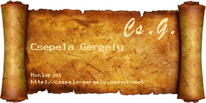Csepela Gergely névjegykártya
